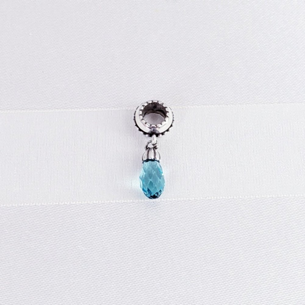 Brighton Silver Turquoise Crystal Dream Drop Dangle Charm